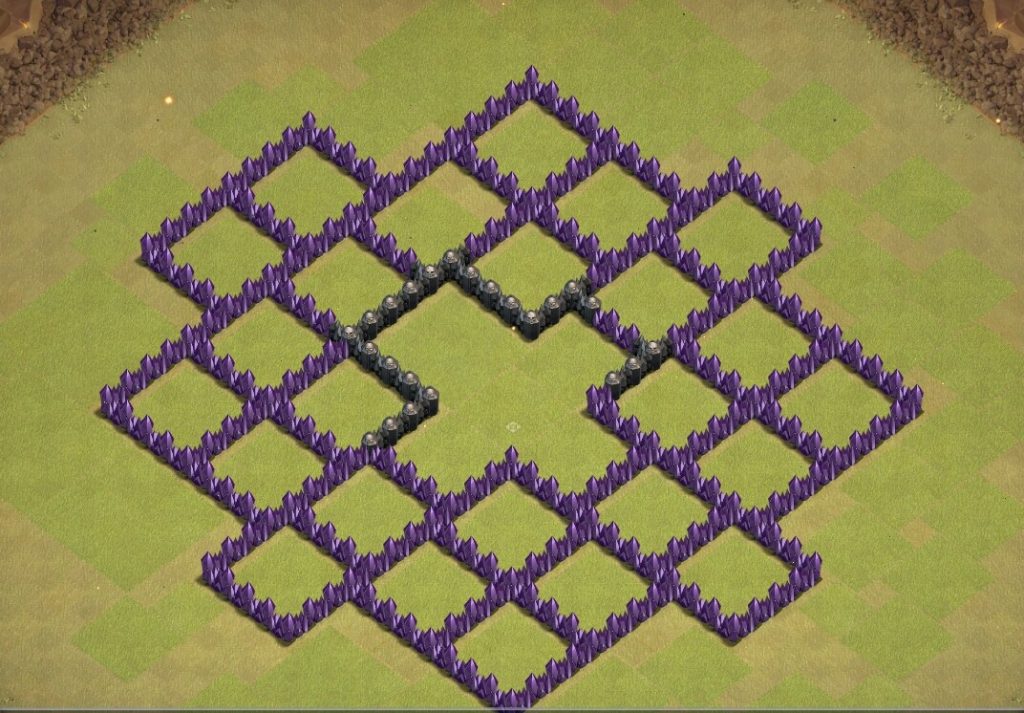 Clash of Clans 9. Seviye Köy Binası Duvar Düzenleri