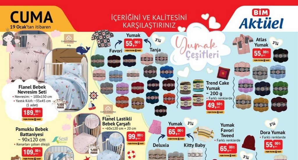 19 Ocak BİM Aktüel Kataloğu