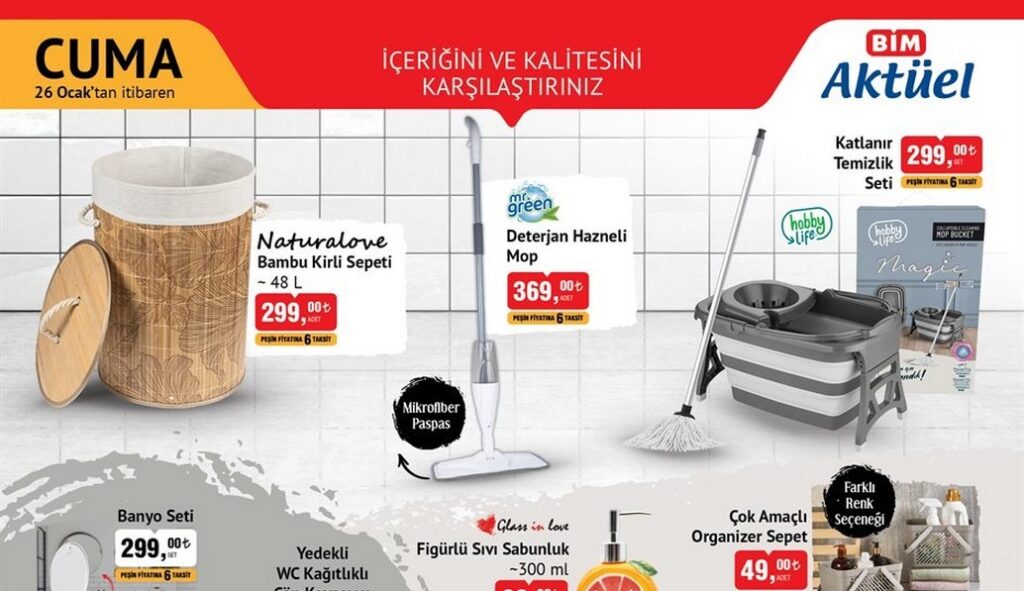 26 Ocak BİM Aktüel Kataloğu