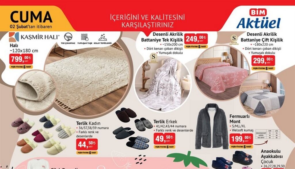 2 Şubat BİM Aktüel Kataloğu