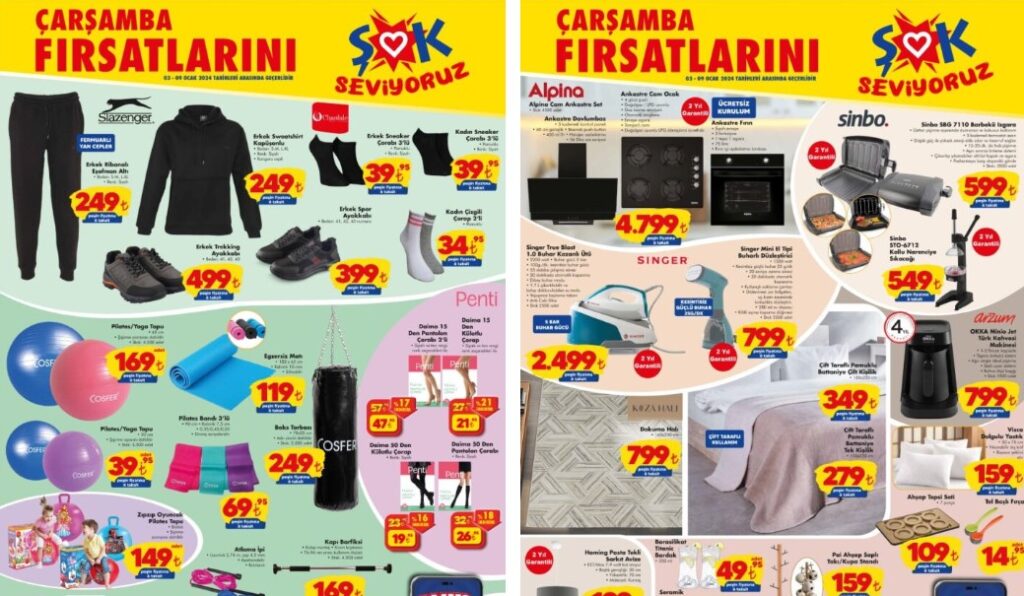 3 Ocak 2024 ŞOK Aktüel Kataloğu