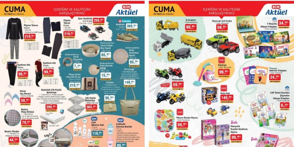 1 Mart BİM Aktüel Ürünler