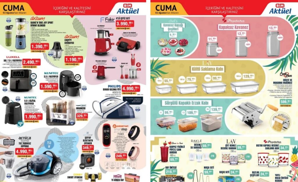 BİM 2 Ağustos 2024 Aktüel Ürünler