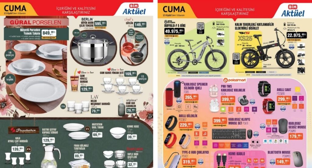 BİM 13 Eylül 2024 Aktüel Ürünler