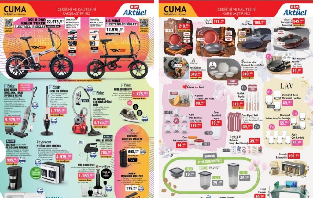 BİM 6 Eylül 2024 Aktüel Ürünler