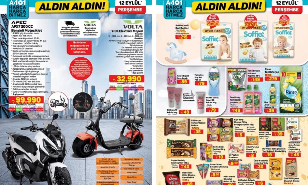 A101 12 Eylül 2024 Aktüel Ürünler