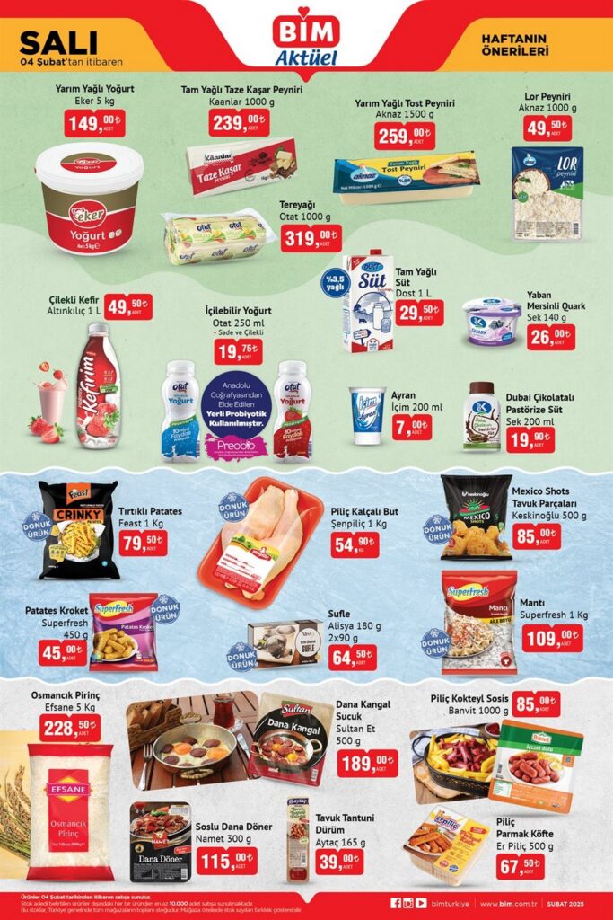 BİM 4 Şubat 2025 Salı Aktüel Kataloğu
