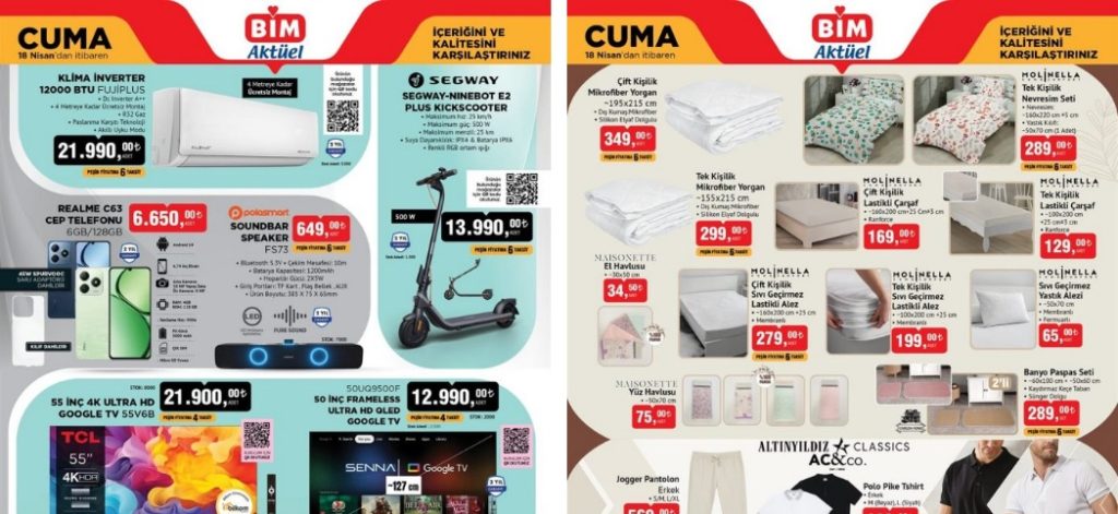 BİM 18 Nisan 2025 Aktüel Ürünler Kataloğu