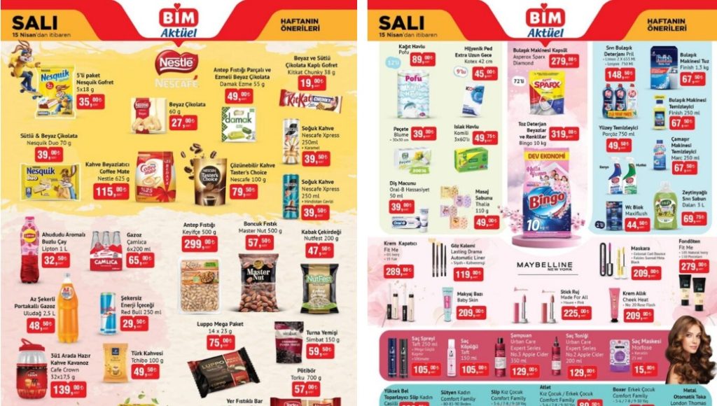 BİM 15 Nisan 2025 Aktüel Ürünler Kataloğu