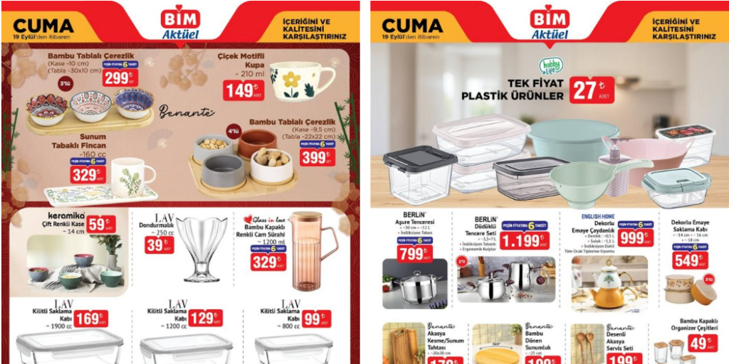 BİM 19 Eylül 2025 Aktüel Kataloğu