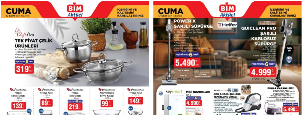 BİM 17 Ekim 2025 Aktüel Kataloğu