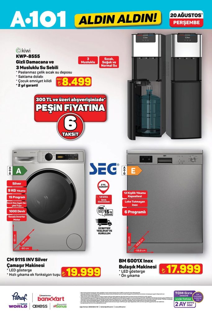A101 20 Ağustos Aktüel Kataloğu 2026 6. sayfa