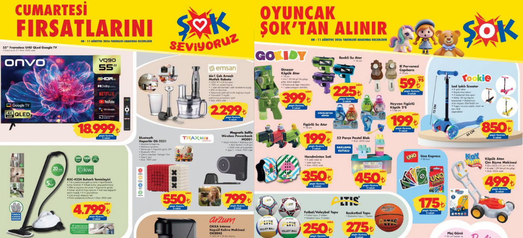 Şok 8 Ağustos Aktüel Kataloğu 2026