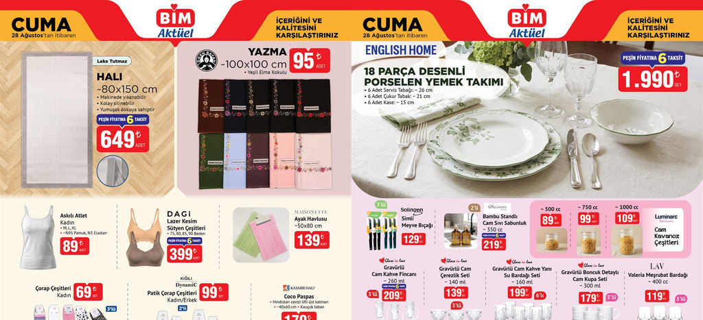 BİM 28 Ağustos Aktüel Kataloğu 2026