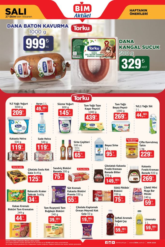 BİM 27 Ekim Aktüel Kataloğu 2026 3. sayfa